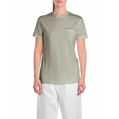 тениска,дамски,тениски,replay,w3416.000.22658p,short,sleeve,t,shirt,light,sage,(beige,green)