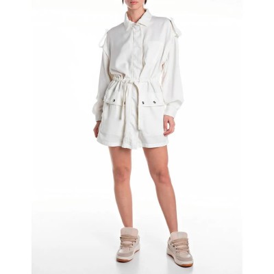 рокля,дамски,поли,и,рокли,replay,w9159.000.85160g,long,sleeve,short,dress,white,(butter,white)