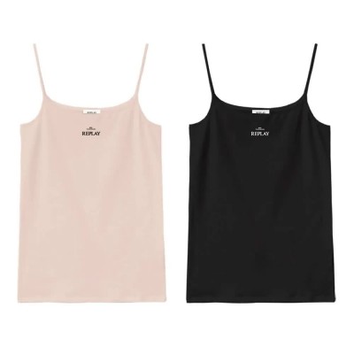 тениска,дамски,тениски,replay,w3136z.000.23352p,sleeveless,t,shirt,black,pink,(pink,salt,black)