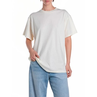 тениска,дамски,тениски,replay,w3378a.000.2660,short,sleeve,t,shirt,butter,white,(white)