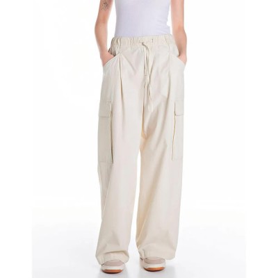 панталони,дамски,панталони,replay,w8109a.000.85158g,cargo,pants,alabaster,(beige)
