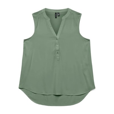 тениска,дамски,тениски,vero,moda,bella,sleeveless,v,neck,t,shirt,green,(hedge,green)