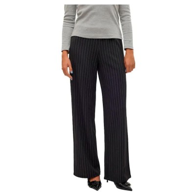 панталони,дамски,панталони,vero,moda,berlin,my,wide,pants,obsidian,oatmeal,pinstripes,(black)