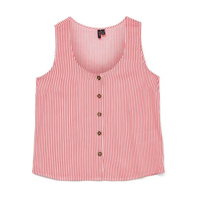 тениска,дамски,тениски,vero,moda,bumpy,sleeveless,t,shirt,red,pink,(dubarry,snow,white)