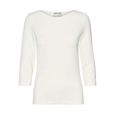 тениска,дамски,тениски,vero,moda,fiona,3,4,sleeve,t,shirt,snow,white,(white)