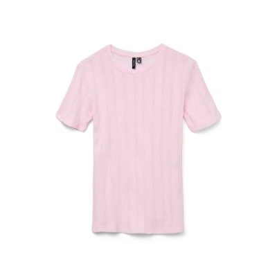 тениска,дамски,тениски,vero,moda,lisa,pointelle,short,sleeve,t,shirt,pink,(pink,a,boo)