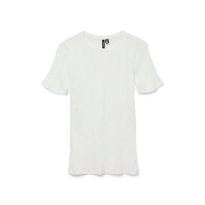 тениска,дамски,тениски,vero,moda,lisa,pointelle,short,sleeve,t,shirt,snow,white,(white)