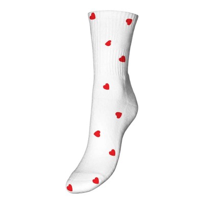 чорапи,дамски,чорапи,vero,moda,mel,detail,socks,snow,white,hearts,red,(white)