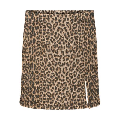 пола,дамски,поли,и,рокли,vero,moda,nelly,high,waist,short,skirt,brown,(silver,mink,leopard)