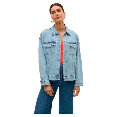 яке,дамски,якета,и,палта,vero,moda,tessa,oversize,denim,jacket,blue