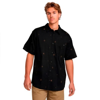 риза,с,къс,ръкав,мъжки,ризи,billabong,sundays,mini,short,sleeve,shirt,black,(black)