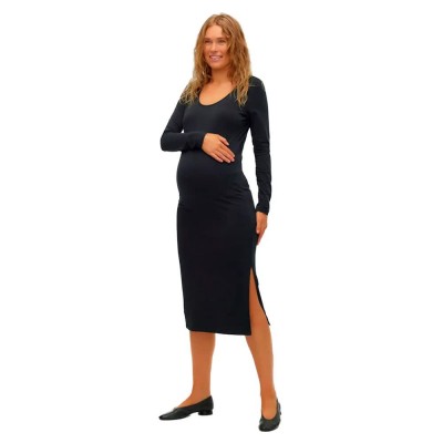 рокля,дамски,поли,и,рокли,mamalicious,eva,long,sleeve,midi,dress,black