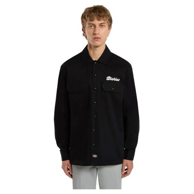 риза,с,дълъг,ръкав,мъжки,ризи,dickies,lewistown,long,sleeve,shirt,black