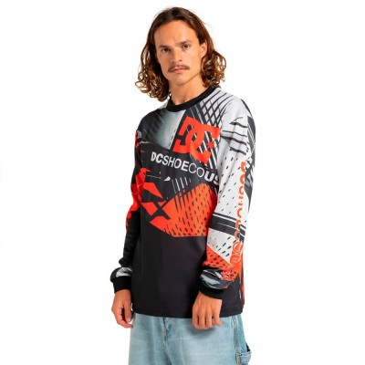 блуза,мъжки,пуловери,dc,shoes,burn,out,sweater,orange,popsicle,(black)