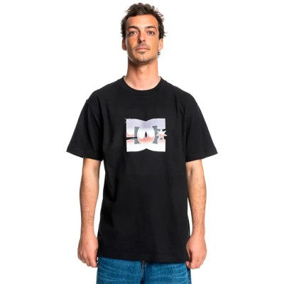 тениска,мъжки,тениски,dc,shoes,metallic,star,short,sleeve,t,shirt,black,(black)