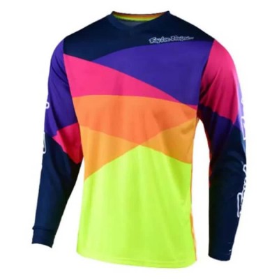 блуза,с,дълъг,ръкав,мъжки,тениски,дамски,тениски,troy,lee,designs,gp,jet,long,sleeve,jersey,multicolor,(red,yellow)