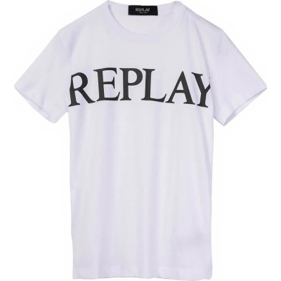 тениска,детски,тениски,replay,sb7404.062.2660,short,sleeve,t,shirt,white,with,orange,print,(white)