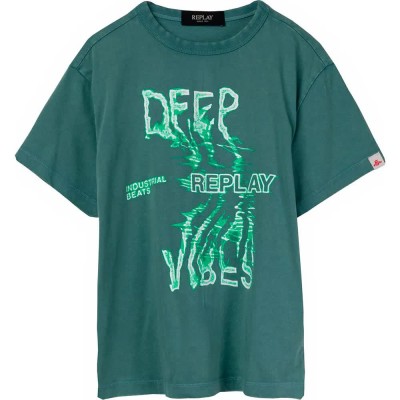 тениска,детски,тениски,replay,sb7407.051.23700t,short,sleeve,t,shirt,green,(jade,green)