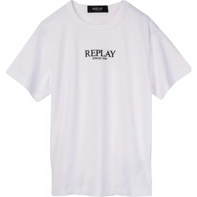 тениска,детски,тениски,replay,sb7407.052.2660,short,sleeve,t,shirt,white,with,orange,print,(white)