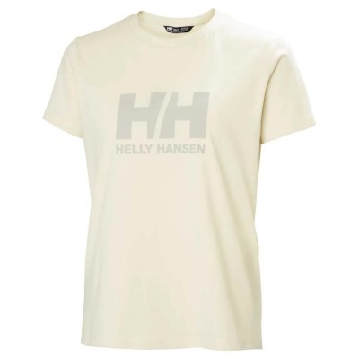 тениска,дамски,тениски,helly,hansen,logo,3.0,short,sleeve,t,shirt,cream,(beige)
