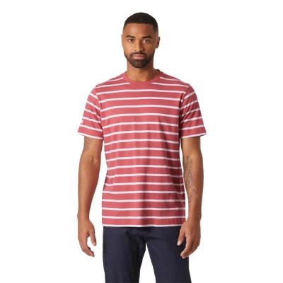 тениска,мъжки,тениски,helly,hansen,newport,2.0,short,sleeve,t,shirt,washed,red,stripe,(red)
