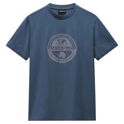 тениска,мъжки,тениски,napapijri,bollo,short,sleeve,t,shirt,stormy,weat,(blue)
