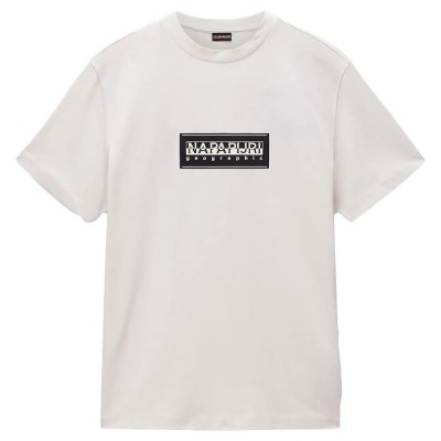 тениска,мъжки,тениски,napapijri,box,logo,short,sleeve,t,shirt,white,whisper,(white)
