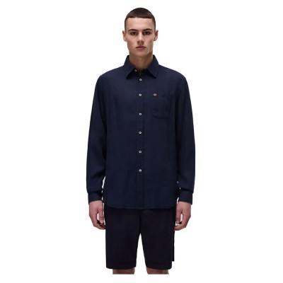 риза,с,дълъг,ръкав,мъжки,ризи,napapijri,linen,long,sleeve,shirt,blue