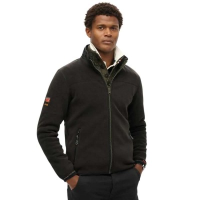 поларена,блуза,мъжки,пуловери,superdry,active,fleece,full,zip,sweatshirt,black