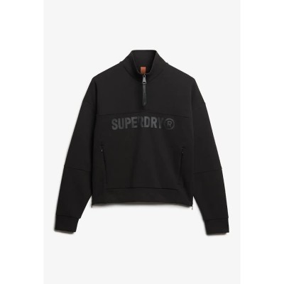 блуза,дамски,блузи,superdry,active,tech,logo,relaxed,half,zip,sweatshirt,black