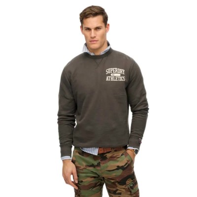 блуза,мъжки,пуловери,superdry,athletic,ess,sweatshirt,charcoal,(black)