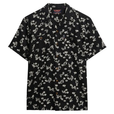 риза,с,къс,ръкав,мъжки,ризи,superdry,beach,short,sleeve,shirt,black,(black,petal)