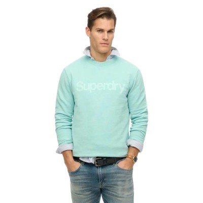 блуза,мъжки,пуловери,superdry,core,logo,city,sweatshirt,grey,green,(blue)
