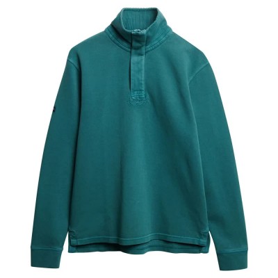 блуза,мъжки,пуловери,superdry,cotton,classic,pique,henley,sweatshirt,green