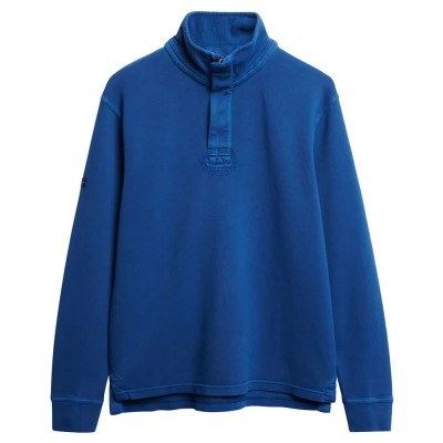 блуза,мъжки,пуловери,superdry,cotton,classic,pique,henley,sweatshirt,washed,navy,(blue)