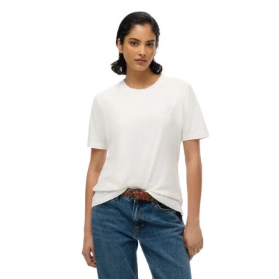 тениска,дамски,тениски,superdry,essential,logo,emb,short,sleeve,t,shirt,optic,(white)
