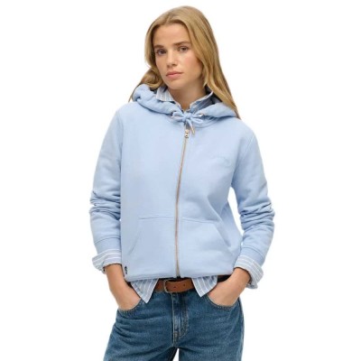блуза,дамски,блузи,superdry,essential,logo,full,zip,sweatshirt,rich,blue,(blue)