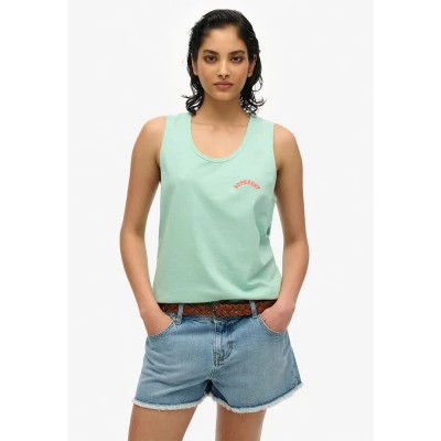 тениска,дамски,тениски,superdry,essential,logo,gd,sleeveless,t,shirt,spearmint,light,green,(green)