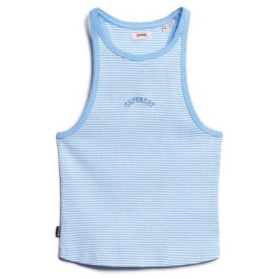 потник,дамски,топове,superdry,essential,logo,stripe,racer,sleeveless,top,bluebell,stripe,(blue)