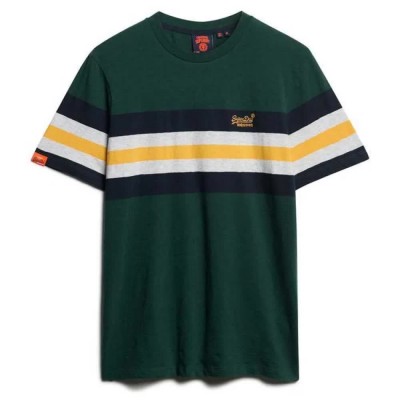 тениска,мъжки,тениски,superdry,essential,stripe,short,sleeve,t,shirt,enamel,green,chest,stripe,(green)