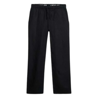 панталони,дамски,панталони,superdry,linen,drawstring,pants,black