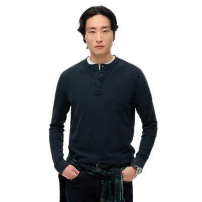 тениска,мъжки,тениски,superdry,lw,textured,grandad,long,sleeve,t,shirt,eclipse,navy,(blue)