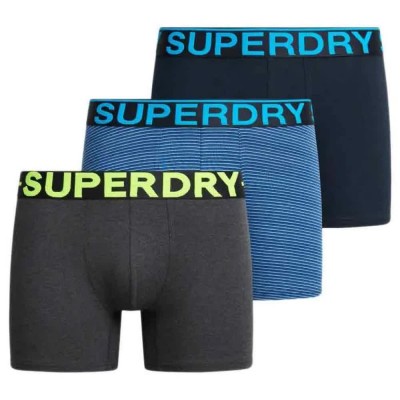 боксерки,мъжко,бельо,superdry,m3110452c,boxers,3,units,navy,blue,stripe,navy,feeder,(blue,grey)