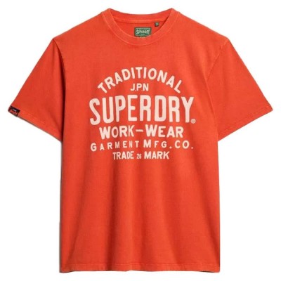 тениска,мъжки,тениски,superdry,machined,goods,workwear,short,sleeve,t,shirt,denim,co,rust,orange,(orange)