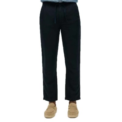 панталони,мъжки,панталони,superdry,merchant,linen,pants,eclipse,navy,(black)