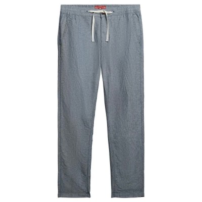 панталони,мъжки,панталони,superdry,merchant,linen,pants,navy,stripe,(grey)