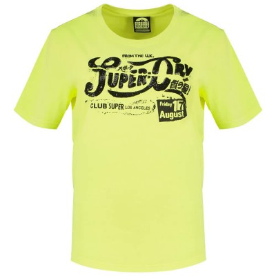 тениска,дамски,тениски,superdry,punk,poster,relaxed,short,sleeve,t,shirt,neon,yellow,(yellow)
