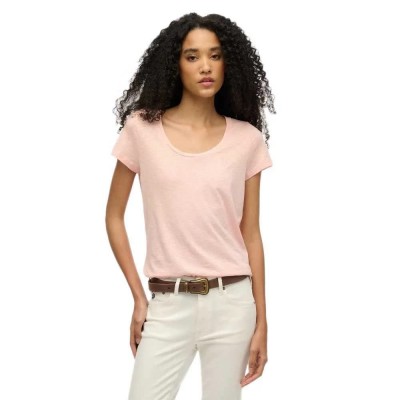 тениска,дамски,тениски,superdry,scoop,neck,short,sleeve,t,shirt,pink,(pale,pink)