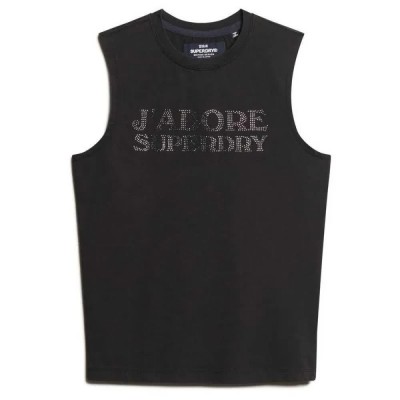 тениска,дамски,тениски,superdry,sport,luxe,fitted,sleeveless,t,shirt,vulcan,black,(black)