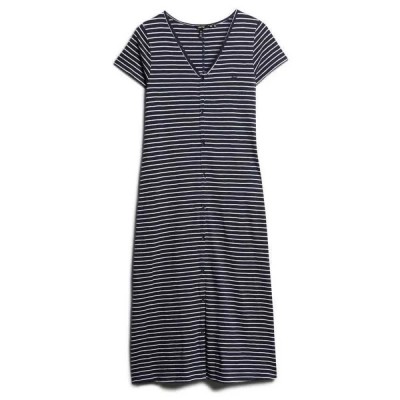 къси,панталони,дамски,поли,и,рокли,superdry,thru,jersey,short,sleeve,midi,dress,blue